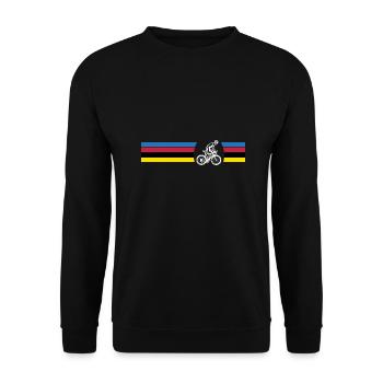cycling shirt cycling fan - Unisex Sweatshirt - black - Front - Alina (178cm) & Michal (187cm)