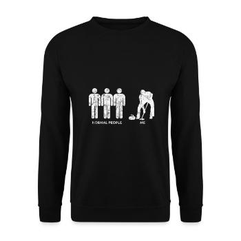 Curling sur glace Curling Retro Cadeau - Sweat-shirt Unisexe - noir - Devant - Alina (178cm) & Michal (187cm)