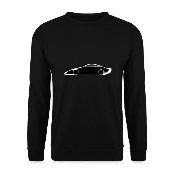 Résumé voiture de sport en noir et blanc - Sweat-shirt Unisexe - noir - Devant - Alina (178cm) & Michal (187cm)