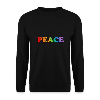 Arc-en-ciel de la paix - Sweat-shirt Unisexe - noir - Devant - Alina (178cm) & Michal (187cm)