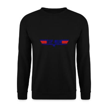 Top mum - Unisex Pullover - Schwarz - Vorne - Alina (178cm) & Michal (187cm)