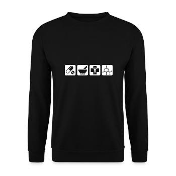 Pharmacie de cadeau de pharmacien - Sweat-shirt Unisexe - noir - Devant - Alina (178cm) & Michal (187cm)