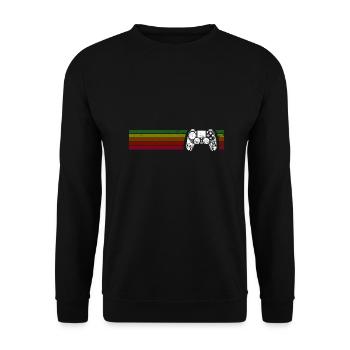 Retro Gamepad Controller - Unisex Pullover - Schwarz - Vorne - Alina (178cm) & Michal (187cm)