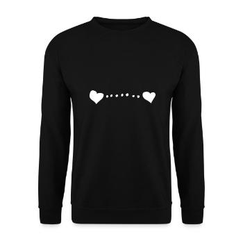 zwei herzen herz liebe kreis form - Unisex Pullover - Schwarz - Vorne - Alina (178cm) & Michal (187cm)