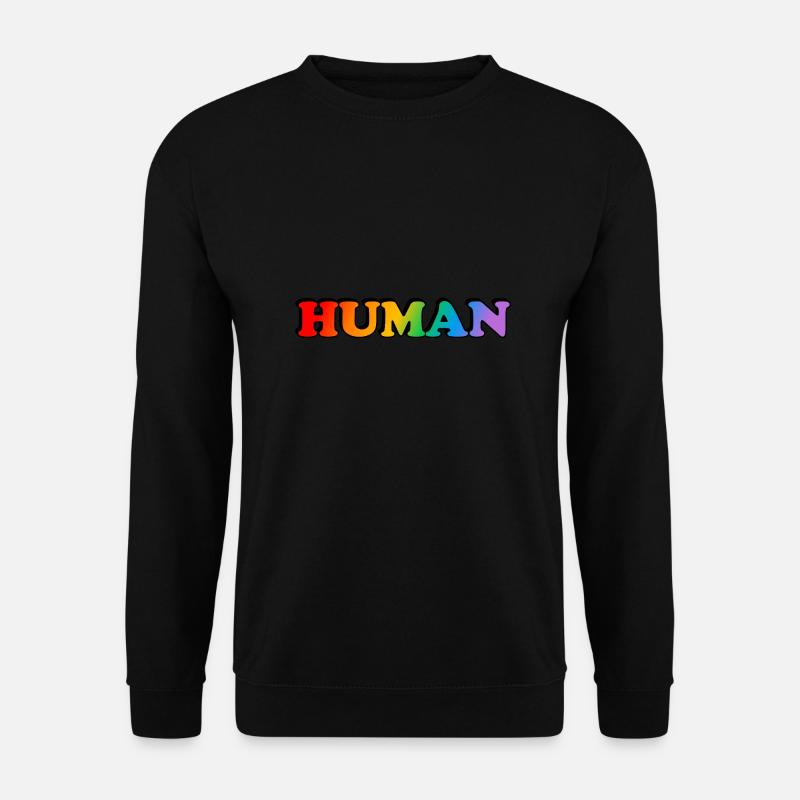 HUAMAN RAINBOW LGBT PRIDE - Unisex Pullover - Schwarz