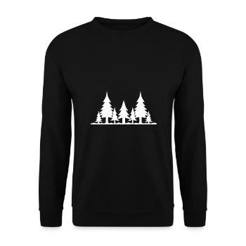 Forêt - Sweat-shirt Unisexe - noir - Devant - Alina (178cm) & Michal (187cm)