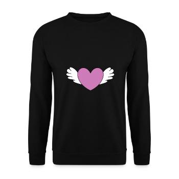 Coeur de la Saint-Valentin - Sweat-shirt Unisexe - noir - Devant - Alina (178cm) & Michal (187cm)