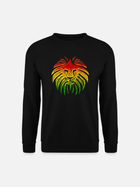 LIKE A LION, Reggae Music Löwe, Rasta Revolution, - Unisex Pullover - Schwarz