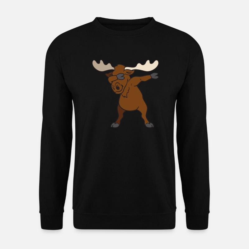 Dabbing Dab Elch - Unisex Pullover - Schwarz