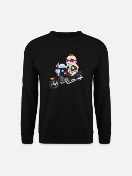 Cool Motorrad Chopper Biker Baby Punker Peace - Unisex Pullover - Schwarz