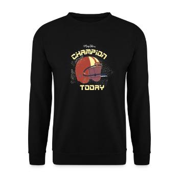Football Shirt • Tackle Touchdown • Gift - Unisex Sweatshirt - black - Front - Alina (178cm) & Michal (187cm)