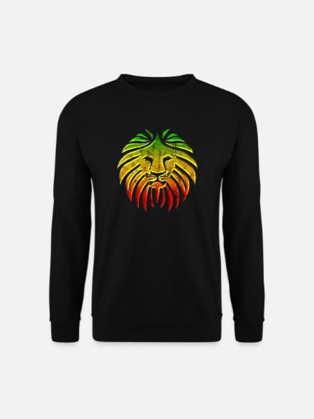 LIKE A LION Reggae Löwe Rasta Revolution Musik - Unisex Pullover - Schwarz