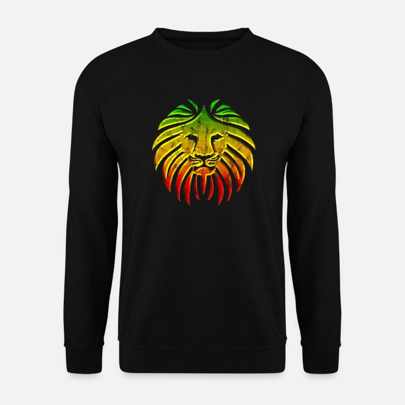 LIKE A LION Reggae Löwe Rasta Revolution Musik - Unisex Pullover - Schwarz