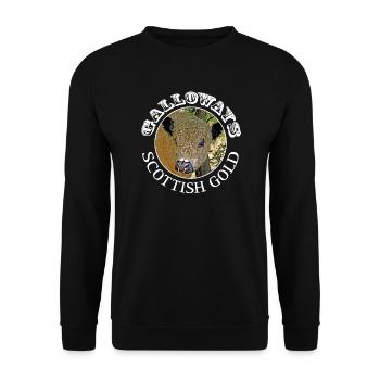 Galloway Galloways Scottish Gold - Unisex Pullover - Schwarz - Vorne - Alina (178cm) & Michal (187cm)