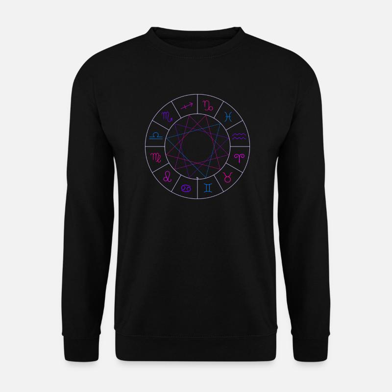 Rad der Tierkreiszeichen - Unisex Pullover - Schwarz