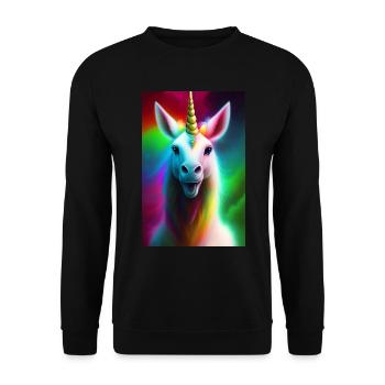 Unicorn - Unisex Sweatshirt - black - Front - Alina (178cm) & Michal (187cm)