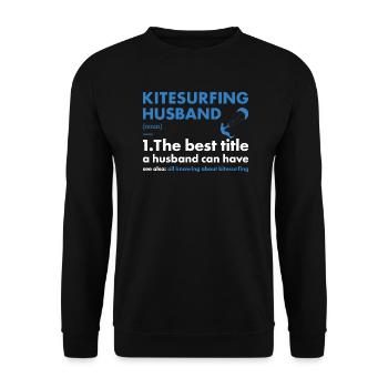 Sport Husband Kitesurfing - Unisex Sweatshirt - black - Front - Alina (178cm) & Michal (187cm)