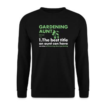 Jardinier Tante Définition Jardinage - Sweat-shirt Unisexe - noir - Devant - Alina (178cm) & Michal (187cm)