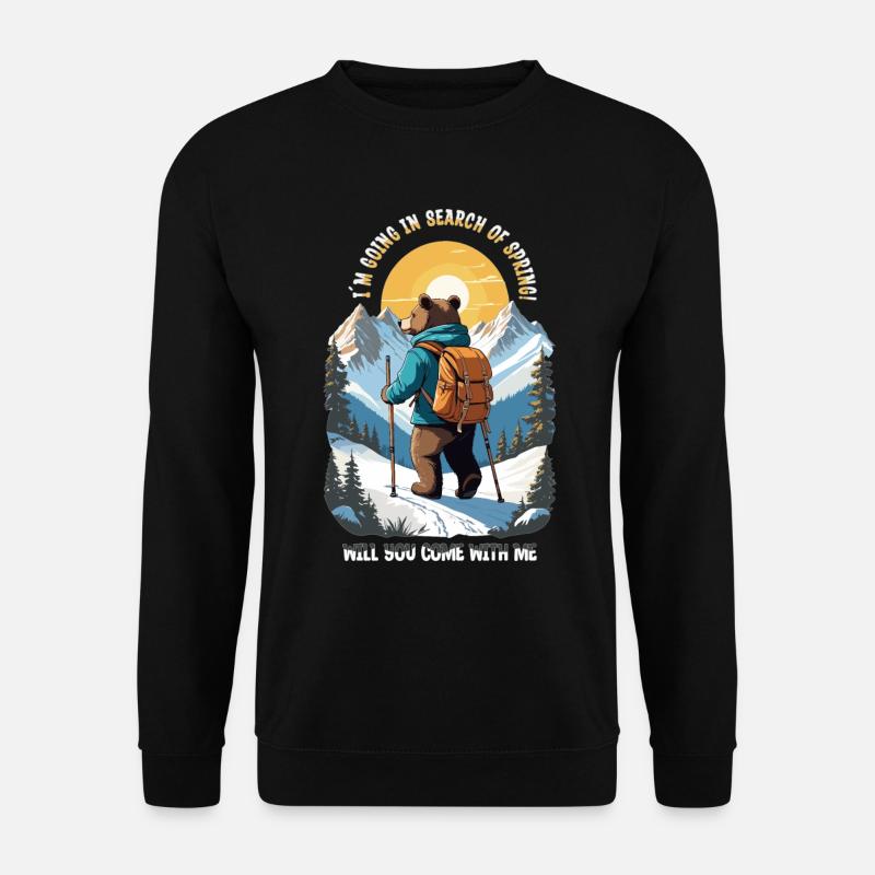 L’ours cherche le printemps - Sweat-shirt Unisexe - noir