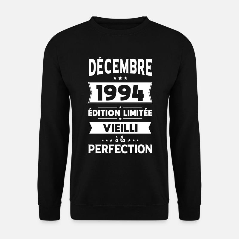 30-jähriges Jubiläum - Dezember 1994 Perfektion - Unisex Pullover - Schwarz
