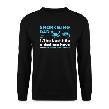 Snorkeler Papa Définition Snorkeling - Sweat-shirt Unisexe - noir - Devant - Alina (178cm) & Michal (187cm)