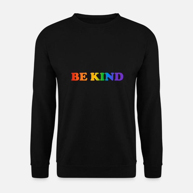 Be Kind Arc-en-ciel LGBT Pride - Sweat-shirt Unisexe - noir