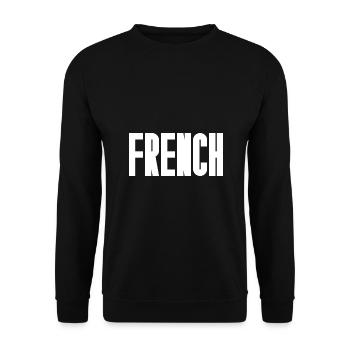 French - Unisex Sweatshirt - black - Front - Alina (178cm) & Michal (187cm)