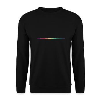 Regenbogen Linie - Unisex Pullover - Schwarz - Vorne - Alina (178cm) & Michal (187cm)