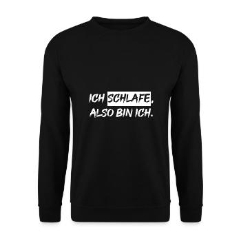 Schlafen - Unisex Pullover - Schwarz - Vorne - Alina (178cm) & Michal (187cm)