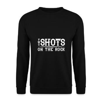Two Shots on the rock - Unisex Pullover - Schwarz - Vorne - Alina (178cm) & Michal (187cm)