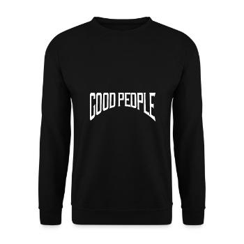Good people - Unisex Pullover - Schwarz - Vorne - Alina (178cm) & Michal (187cm)