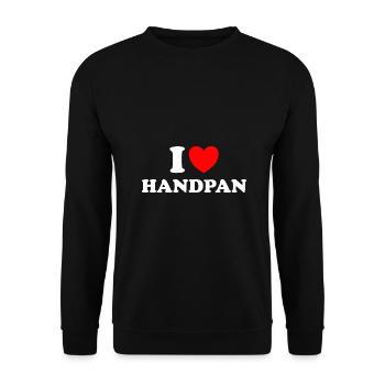 Ich Liebe Handpans I love Handpan - Unisex Pullover - Schwarz - Vorne - Alina (178cm) & Michal (187cm)
