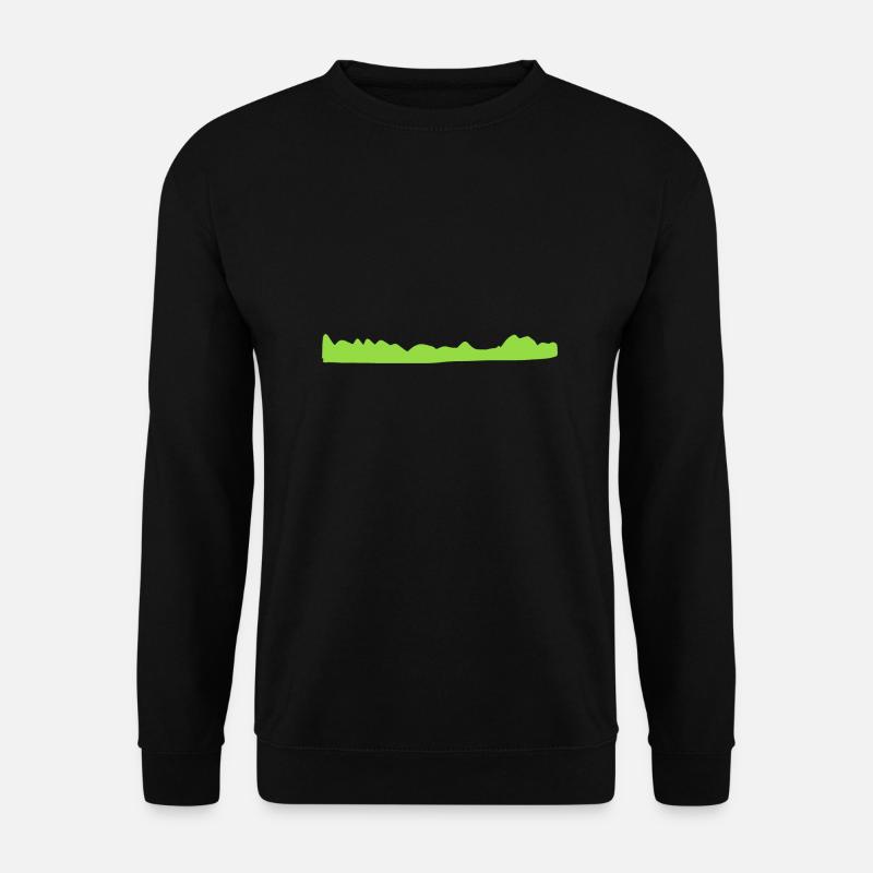 grass linie symbol form - Unisex Pullover - Schwarz