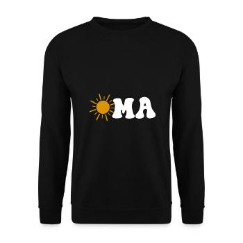 Oma Sonne Gratulation für Oma schönes Oma - Unisex Pullover - Schwarz - Vorne - Alina (178cm) & Michal (187cm)