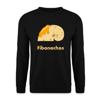 Fibonachos - Fibonacci Mathe Nerd Shirt Nachos - Unisex Pullover - Schwarz - Vorne - Alina (178cm) & Michal (187cm)