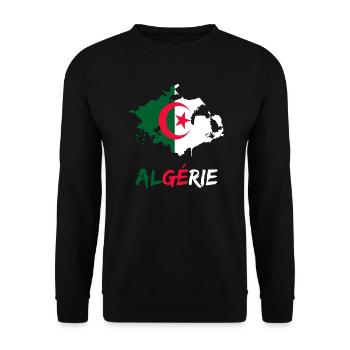 Algérie fierté drapeau algérie cadeau - Sweat-shirt Unisexe - noir - Devant - Alina (178cm) & Michal (187cm)