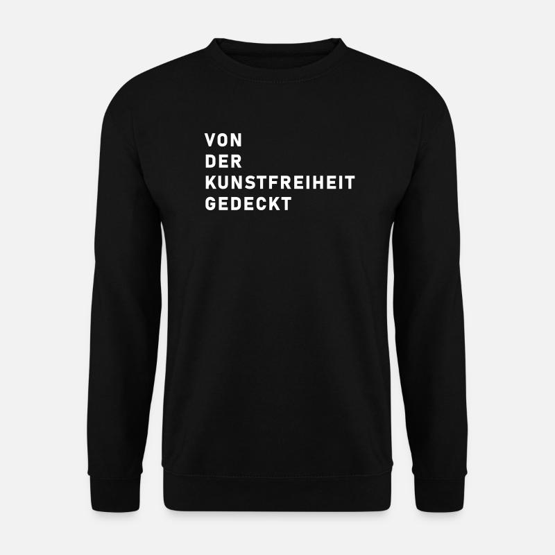 Von der Kunstfreiheit gedeckt - Unisex Pullover - Schwarz