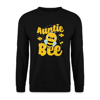 Auntie Bee - Tante - Unisex Pullover - Schwarz - Vorne - Alina (178cm) & Michal (187cm)