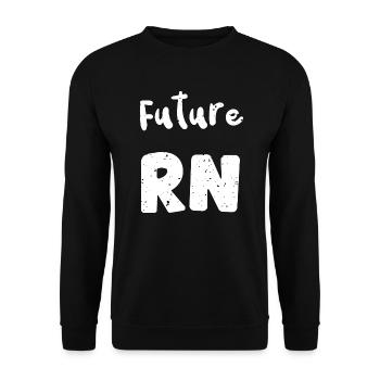 Future Rn - Nurse - Unisex Sweatshirt - black - Front - Alina (178cm) & Michal (187cm)