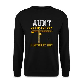 Aunt Of The Birthday Boy - Unisex Sweatshirt - black - Front - Alina (178cm) & Michal (187cm)