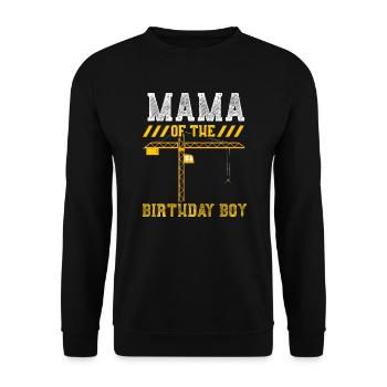 Mama Of The Birthday Boy - Unisex Sweatshirt - black - Front - Alina (178cm) & Michal (187cm)