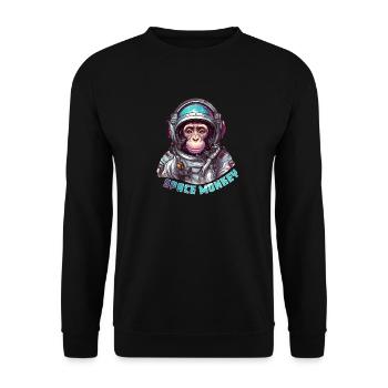 Space Monkey - Unisex Sweatshirt - black - Front - Alina (178cm) & Michal (187cm)
