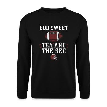 God Sweet Tea and the SEC - Unisex Sweatshirt - black - Front - Alina (178cm) & Michal (187cm)