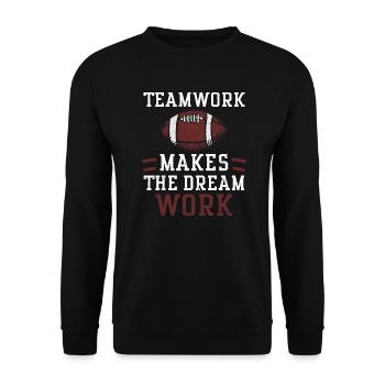 Teamwork makes the dream work - Unisex Sweatshirt - black - Front - Alina (178cm) & Michal (187cm)
