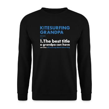 Sport Grandpa Kitesurfing - Unisex Sweatshirt - black - Front - Alina (178cm) & Michal (187cm)