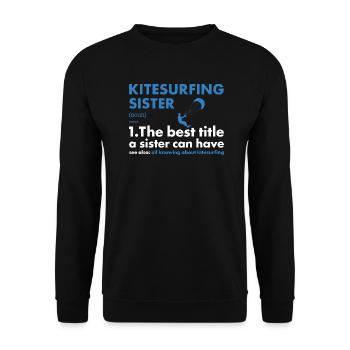 Sport Sister Kitesurf - Sweat-shirt Unisexe - noir - Devant - Alina (178cm) & Michal (187cm)