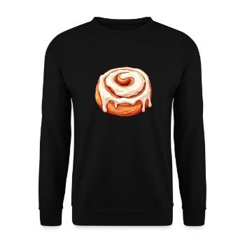 Brioche à la cannelle - Sweat-shirt Unisexe - noir - Devant - Alina (178cm) & Michal (187cm)