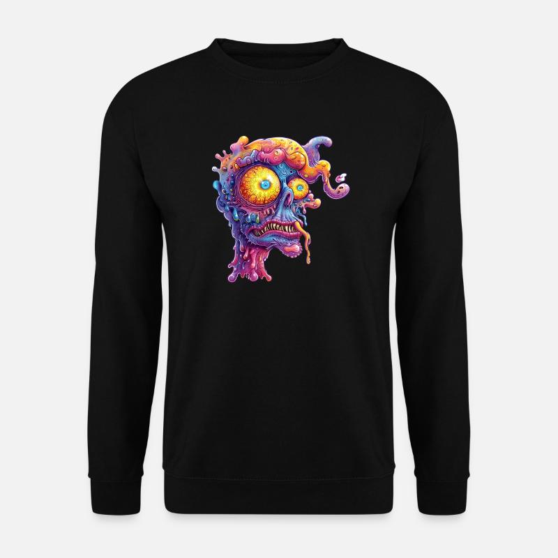 Monstre psychédélique - Sweat-shirt Unisexe - noir