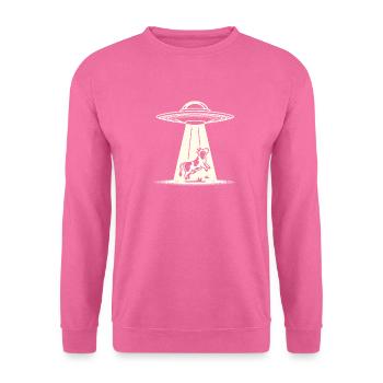 Außerirdische Kuh-Entführung - Unisex Pullover - Pink - Vorne