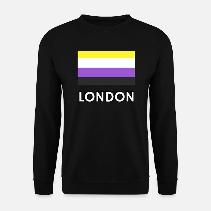 Non binary Pride Flag London - Unisex Sweatshirt - black
